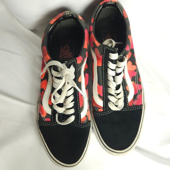 Vans Off The Wall Unisex Mens 7 Womens 8.5 Black Heart Graphic Skateboard Shoes - Picture 2 of 11